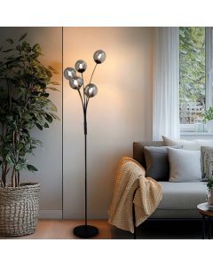 Design vloerlamp grijs, Stacy, met schakelaar