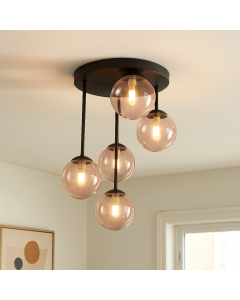 Design plafondlamp roze, Stacy