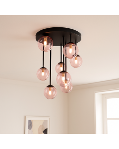 Design plafondlamp roze, Stacy
