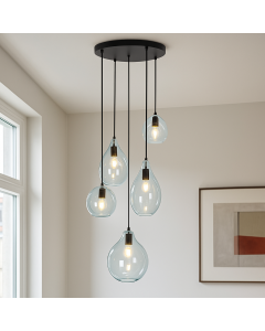 Design hanglamp blauw, Cees