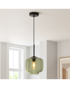 Retro hanglamp groen, Anniek