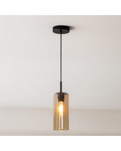 Moderne eettafel hanglamp amber, Gaya