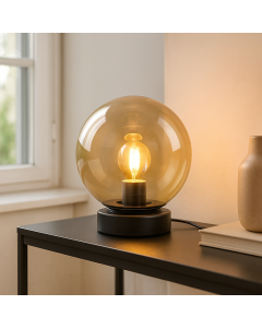 Moderne tafellamp amber, Jelly, met schakelaar