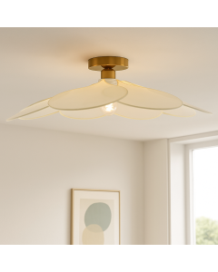 Landelijke plafondlamp crème, Nena