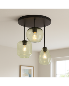 Moderne plafondlamp groen, Caia