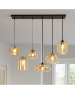 Moderne hanglamp amber, Caia