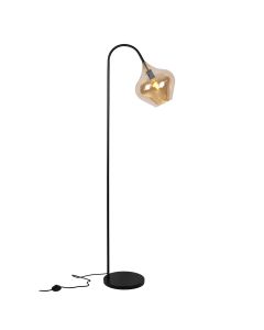 Design vloerlamp amber, Sophia, met schakelaar
