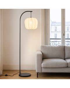 Moderne vloerlamp crème, Deborah, met schakelaar