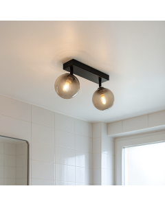 Moderne badkamer plafondlamp zwart, Amer, IP44