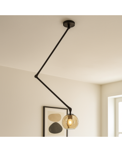 Moderne plafondlamp zwart, Giada