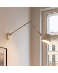 Moderne wandlamp wit, Rinke, met schakelaar