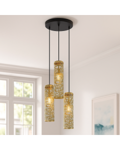 Metalen hanglamp messing, Marli