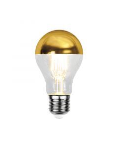 Dimbare E27 kopspiegel LED lamp Malik, goud, A60, 4,8W, 2700K, IP44