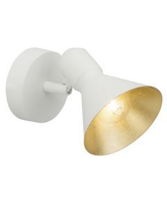 Moderne spot Joenna - wit, goud