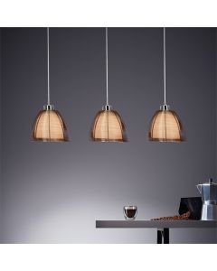 Moderne hanglamp brons, Amela
