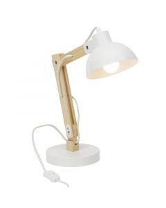 Moderne bureaulamp wit, Allegra, met schakelaar