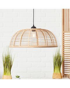 Landelijke hanglamp Deacon, Hout