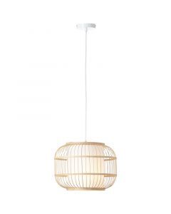Landelijke hanglamp hout, Hans