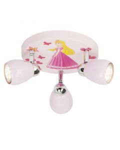 Roze kinderkamer plafondspot Rinze, Princes
