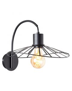 Retro wandlamp zwart, Famke