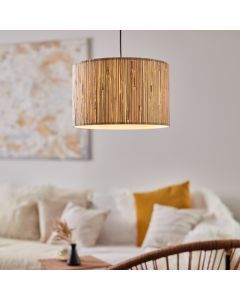 Landelijke hanglamp beige, Wenda