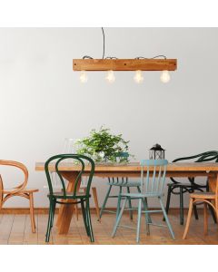 Houten hanglamp bruin, Rasha