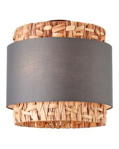 Landelijke plafondlamp grijs, Vibeke