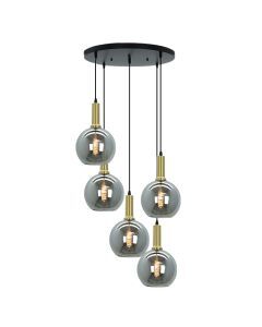 Design hanglamp grijs, Giada, 5L
