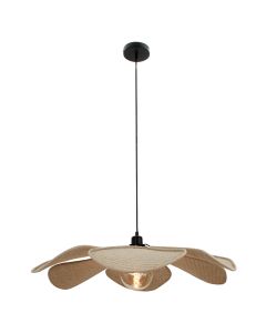 Landelijke hanglamp beige, Vere