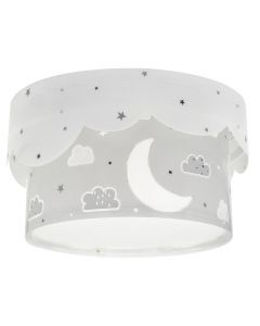 Grijze kinderkamer plafondlamp kunststof, Dromenland