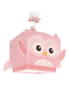 Roze kinderkamer hanglamp kunststof, Uiltjes
