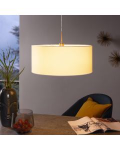 Witte moderne hanglamp stof, Abano