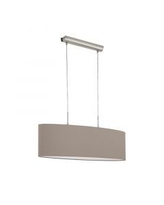 Taupe moderne hanglamp stof, Abano