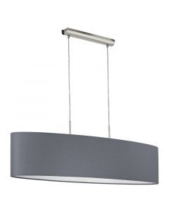 Grijze moderne hanglamp stof, Abano