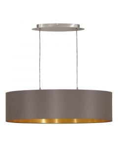 Bruine moderne hanglamp stof, Terme