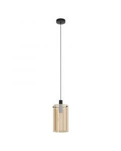Amberkleurige moderne hanglamp glas, Ritesh