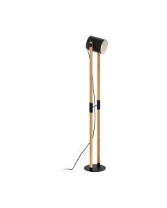Zwarte moderne vloerlamp, Kaspar, staal