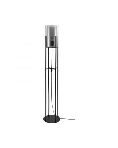 Zwarte retro vloerlamp, Patty, staal