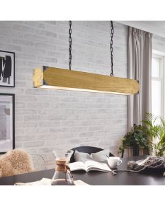 Landelijke houten balk hanglamp, Katrijn