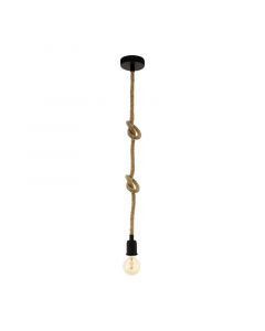 Zwarte industriële hanglamp staal, Simeon