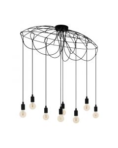 Zwarte industriële hanglamp staal, Katinka