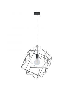 Zwarte industriële hanglamp staal, Aemilius