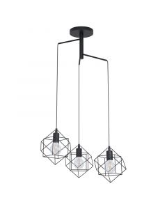 Zwarte industriële hanglamp staal, Aemilius