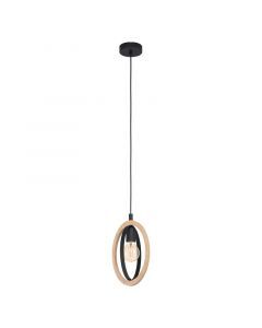 Landelijke hanglamp hout, Angeline