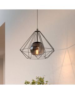 Zwarte industriële hanglamp staal, Yuen