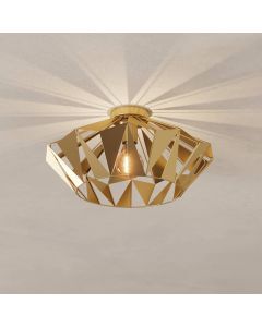 Gouden design plafonnière staal, Charmain