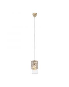 Bruine vintage hanglamp staal, Salvator