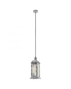 Zilveren retro hanglamp metaal, Abderrahman