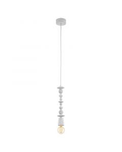 Houten hanglamp wit, Abel