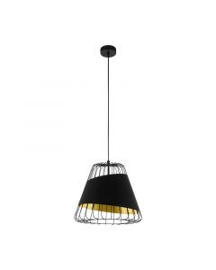 Zwarte retro hanglamp metaal, Joost